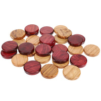 WE Games Olive Wood Backgammon Checkers/Chips