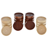 WE Games Wooden Checkers with Stackable Ridges