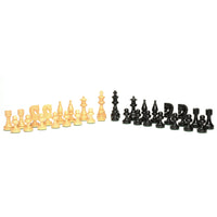 WE Games Russian Style Chess & Checkers Game Set - Weighted Chessmen & Black Stained Wood Board with Storage Drawers 15 in.