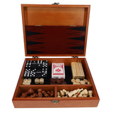 WE Games 7-in-1 Combination Game Set - Chess, Checkers, Backgammon, Cribbage, Dominoes Cards & Dice