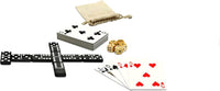 WE Games Mini Double 6 Dominoes, Dice and Card Travel Game