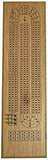 WE Games Classic Cribbage Set - Solid Wood Continuous 3 Track Board with Metal Pegs