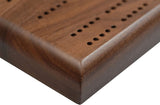 WE Games Deluxe Cribbage Set - Solid Wood with Sprint 2 Track Board with Easy Grip Pegs, Deck of Cards & Canvas Storage Bag