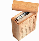 WE Games Mini Travel Cribbage Set - Solid Wood 2 Track Board with Swivel Top and Storage for Cards and Metal Pegs