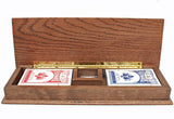 WE Games 3 Track Sprint Cabinet Cribbage Set with Metal Pegs & 2 Card Decks