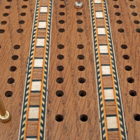 WE Games 3 Track Sprint Cabinet Cribbage Set with Metal Pegs & 2 Card Decks