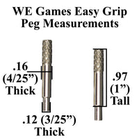WE Games Machined Metal Cribbage Pegs in Velvet Pouch - Set of 9 (Brass, Silver & Black)