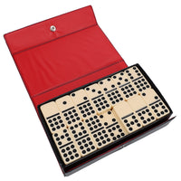 WE Games Double Nine Dominoes - Ivory Color Tiles, Club Size