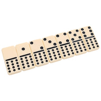 WE Games Double Twelve Dominoes - Ivory Colored Tiles, Thick Size