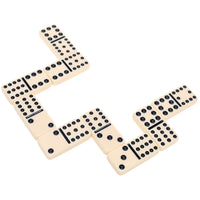 WE Games Double Twelve Dominoes - Ivory Colored Tiles, Thick Size
