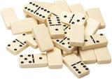 WE Games Double Six Dominoes with Spinners - Ivory Tiles, Club Size