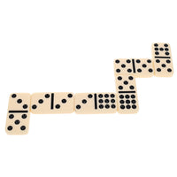 WE Games Double Nine Dominoes with Canvas Bag - Ivory Color Tiles, Club Size
