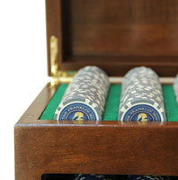 WE Games Professional Franklin Mint Poker Chip Collectors Set in USA Made Wooden Case