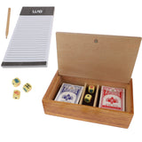 WE Games Aces & Spades Wood Card & Poker Dice Box