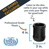 WE Games Liar's Dice Set of 4 Plastic Cups