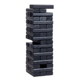 WE Games Wood Block Stacking Party Game That Tumbles Down when you play - Includes 12 in. Wooden Box and die