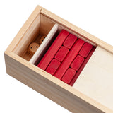 WE Games Wood Block Stacking Party Game That Tumbles Down when you play - Includes 12 in. Wooden Box and die