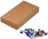 WE Games Folding Mancala - Solid Wood Board & Glass Stones