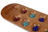 WE Games  Solid Wood Mancala Board Game with Walnut Stain - 22 in.