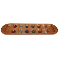 WE Games Mancala Board Game - 22 in., Solid Wood with Walnut Stain, Fun Games for Family Game Night, Family Games, Travel Games for Adults, Home Decor, Birthday Gifts, Living Room Decor, Table Decor