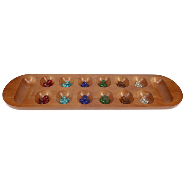 WE Games Mancala Board Game - 22 in., Solid Wood with Walnut Stain