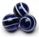 WE Games Assorted Stripe Glass Marbles for Solitaire - Set of 33
