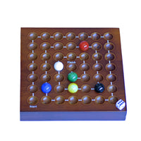 WE Games Cat & Mouse Wooden Travel Game with Marbles - 5 inches