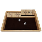 WE Games 12 Number Shut the Box Board Game, Natural Wood, 13.5 in.