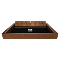 WE Games 12 Number Shut the Box Board Game, Walnut Stained Wood, 13.5 in.