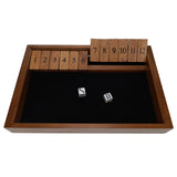 WE Games Shut The Box Game Wooden - 12 Number Flip Tiles with Walnut Stained Wooden Game Board - Large, 13.5 inches Board Games for Family Game Night, Family Games, Dice Table Games, Bar Games