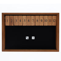 WE Games 12 Number Shut the Box Board Game, Walnut Stained Wood, 13.5 in.