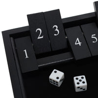 WE Games Shut The Box Game Wooden - 12 Number Flip Tiles with Black Stained Wooden Game Board - Large, 13.5 inches Board Games for Family Game Night, Family Games, Dice Table Games, Bar Games