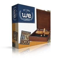 WE Games 12 Number Shut the Box Board Game in Natural Wood Box with Lid