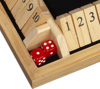 WE Games 4 Player Travel Shut The Box Board Game, 8.5 in.