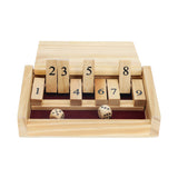 WE Games Mini Shut The Box Game Wooden - 5.5 inches, 9 Number Flip Tiles, Travel Size, Travel Games, Birthday Gifts, Father's Day Gifts, Math Games, Home Decor, Living Room Decor, Table Decor