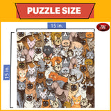 TDC Games Cats Jigsaw Puzzle - 500 pieces - Double Sided