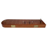 Pacific Shore Games Wooden Cribbage Board Game Set, Continuous 3 Track