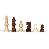 WE Games Travel Magnetic Folding Black Stained Wood Chess Set - 8 in.