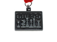 WE Games Square Chess Medal with Ribbon