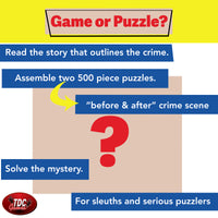 TDC Games A is for Arson Alphabet Mystery Jigsaw Puzzles (2) 500 pieces