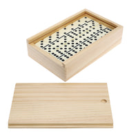 WE Games Double 6 White Dominoes Game Set in Wooden Case