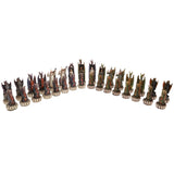 WE Games Hand Painted Dragon Themed Chess Pieces with 4.7 in. King.