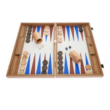 WE Games Luxury Wood Backgammon Set with Leatherette Interior - 19 inches - Handcrafted in Greece