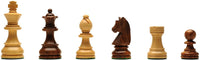 French Staunton Chess & Checkers Set - Weighted Pieces, Brown & Natural Wooden Board with Storage Drawers - 15 in.