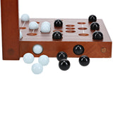 WE Games Nine Men's Morris Wooden Travel Game with Marbles - 5 inch Travel Size