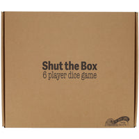 Pacific Shore Games 6 Player 14 in. Shut The Box Board Game, Wood