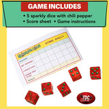 TDC Games Sriracha Dice Game - Flaming Fun for Everyone, Great for Party Favors, Family Games, Stocking Stuffer, Bar Games, Travel Games