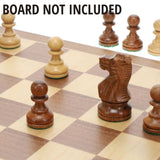 WE Games Wooden English Chess Pieces, Weighted with 3.5 inch King