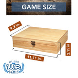 WE Games 12 Number Shut the Box Board Game in Natural Wood Box with Lid