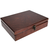 WE Games Wooden Valet Box - Mahogany Stain (Made in USA)